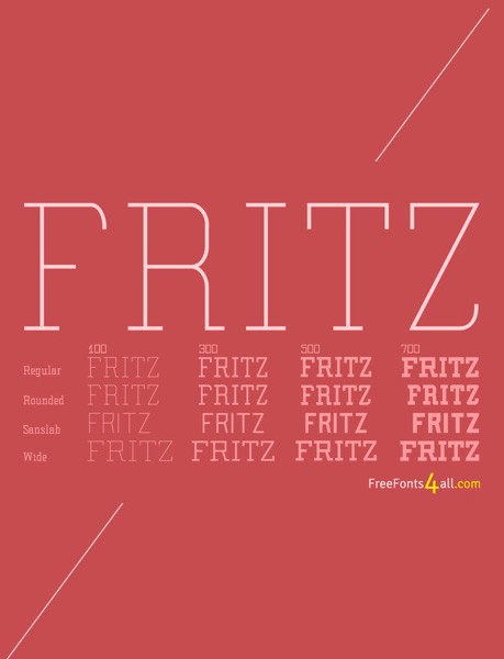 Ücretsiz 100 font Fritz